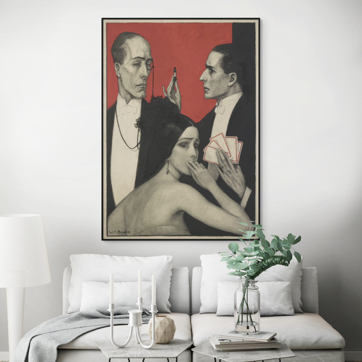 Vintage Casino Art By Wladyslaw Theodore Benda