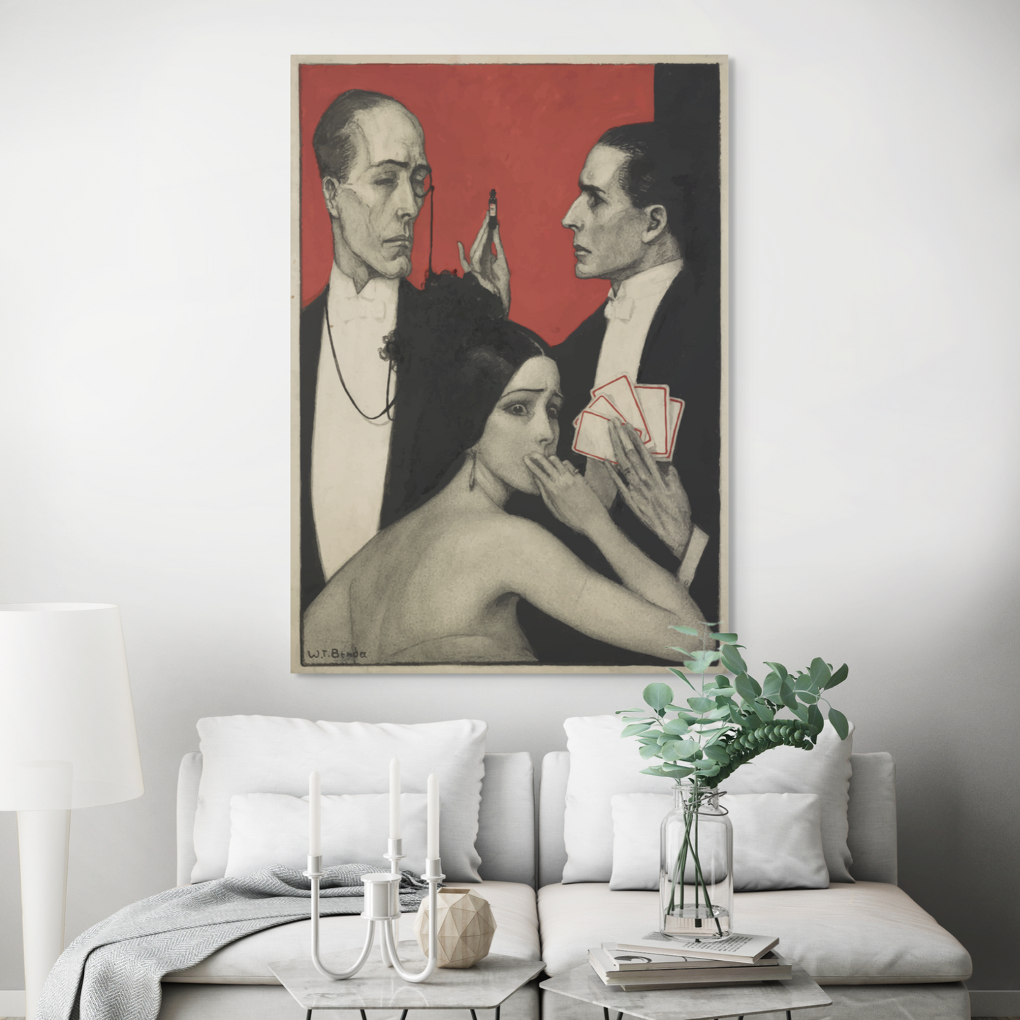 Vintage Casino Art By Wladyslaw Theodore Benda